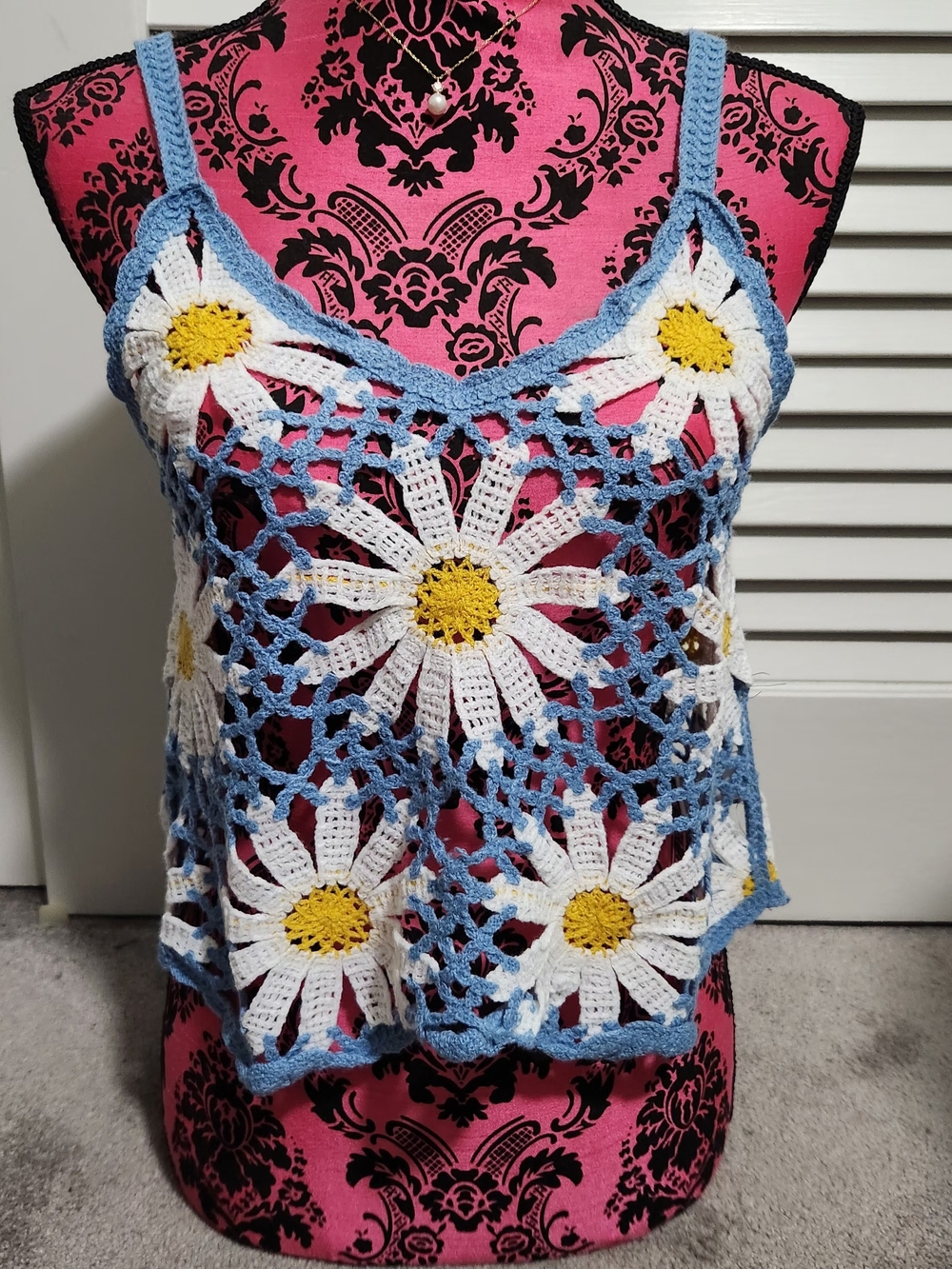 Rebellion Again Crocheted Knit Tank Top